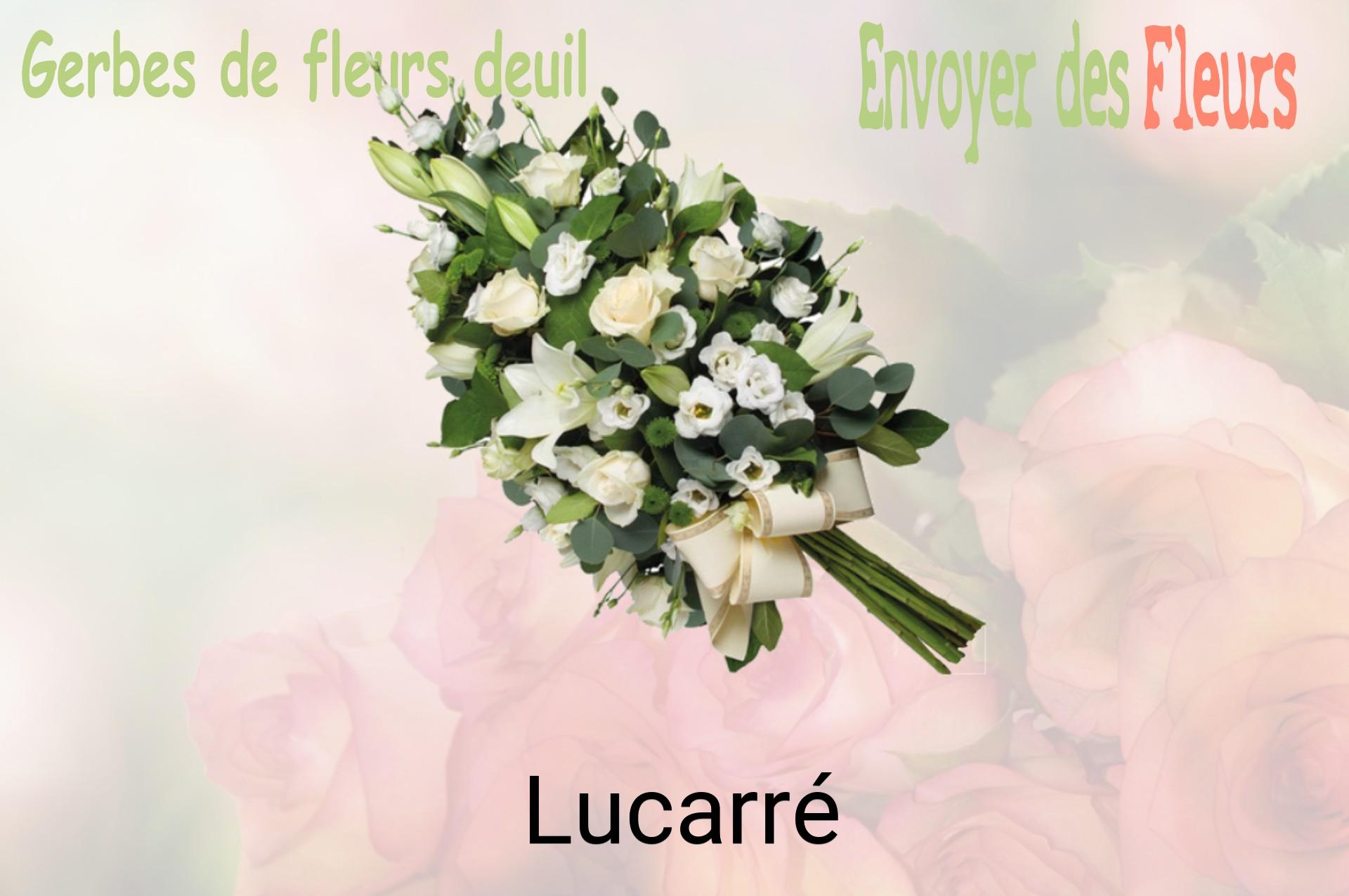 Gerbe de fleurs de deuil livrée à Lucarré